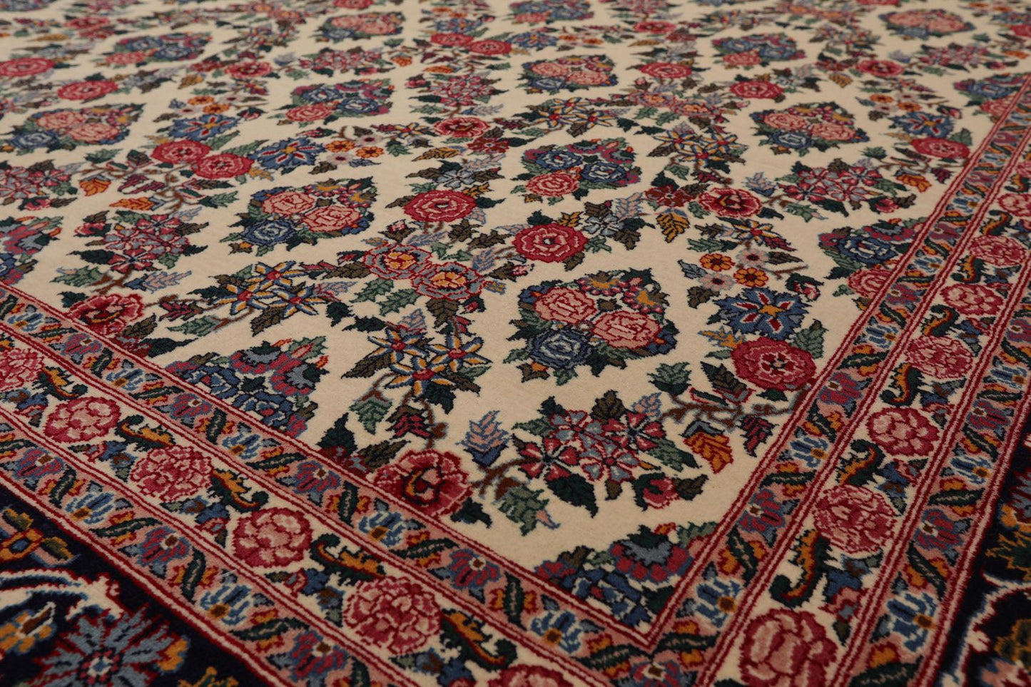 8'2" x 10'7" Hand Knotted Wool PakPersian 16/18 300 KPSI Oriental Area Rug Ivory