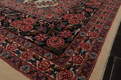 8'2" x 10'7" Hand Knotted Wool PakPersian 16/18 300 KPSI Oriental Area Rug Ivory