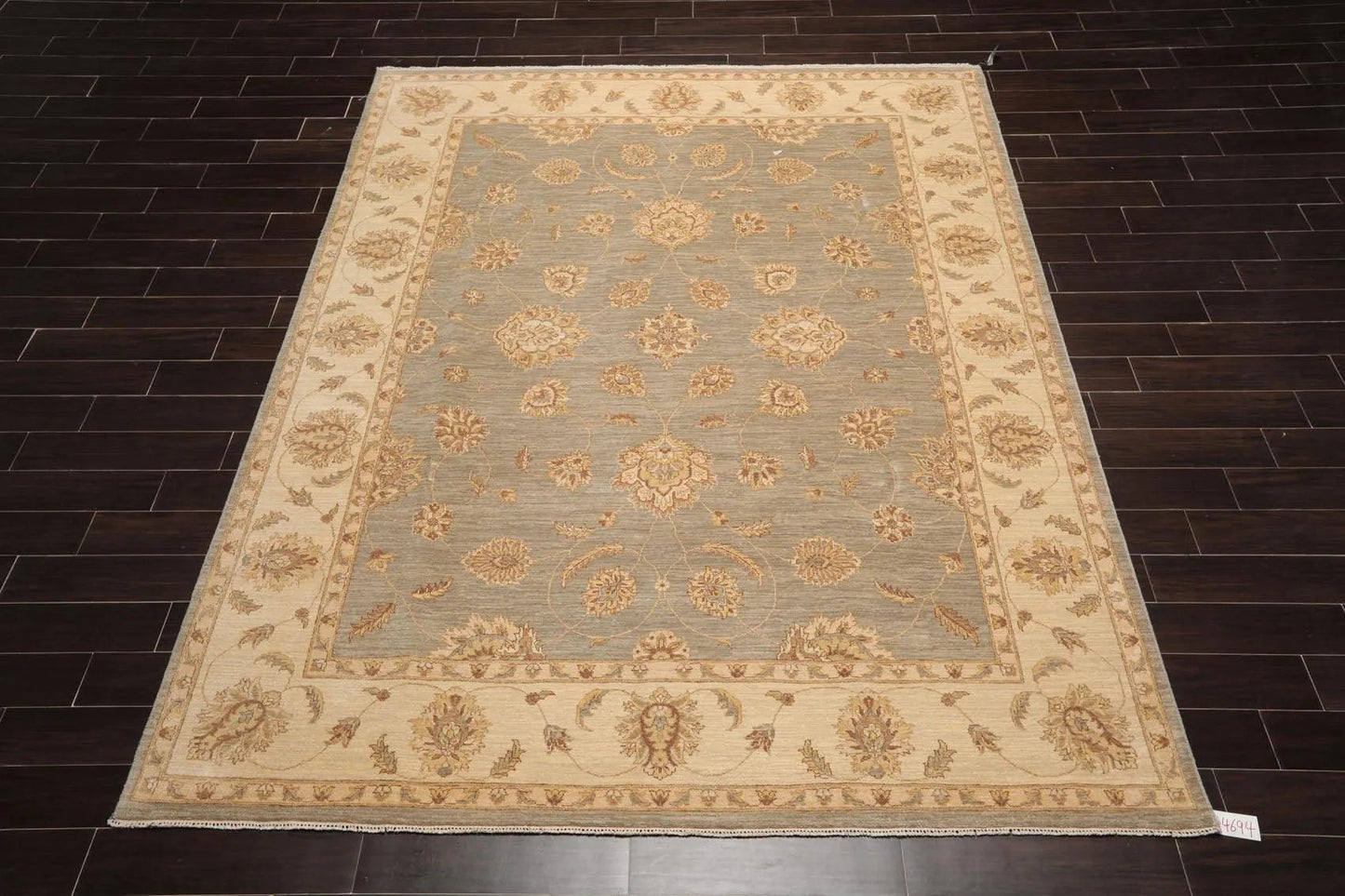 8' x 10' Hand Knotted 100% Wool Peshawar Traditional Oriental Area Rug Gray