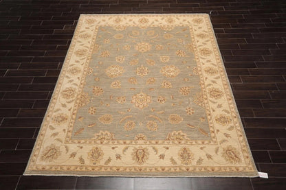 8' x 10' Hand Knotted 100% Wool Peshawar Traditional Oriental Area Rug Gray