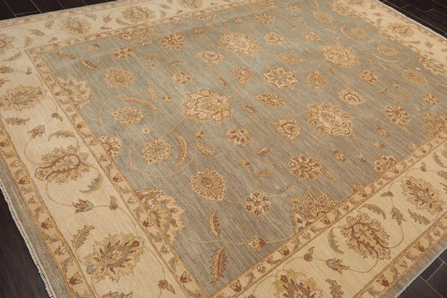 8' x 10' Hand Knotted 100% Wool Peshawar Traditional Oriental Area Rug Gray