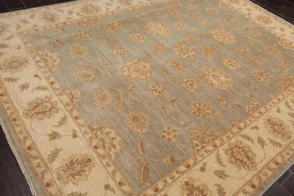 8' x 10' Hand Knotted 100% Wool Peshawar Traditional Oriental Area Rug Gray