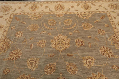 8' x 10' Hand Knotted 100% Wool Peshawar Traditional Oriental Area Rug Gray