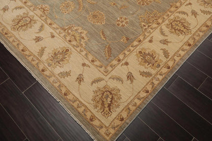 8' x 10' Hand Knotted 100% Wool Peshawar Traditional Oriental Area Rug Gray