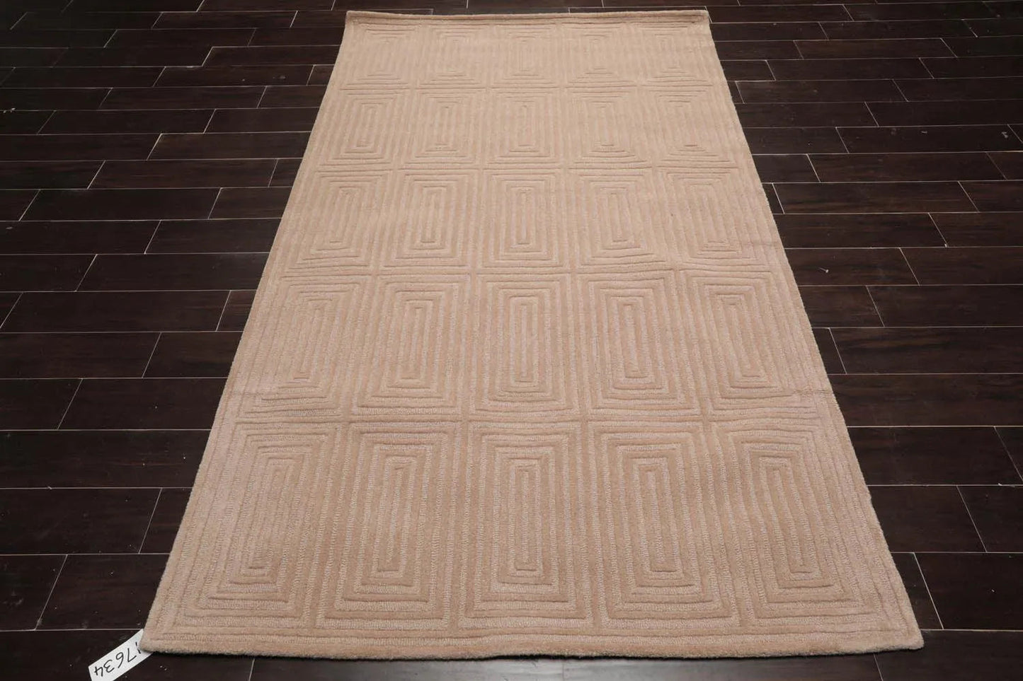 5' x8' Hand Tufted Hand Made 100% Wool  Modern & Contemporary  Oriental Area Rug Tone On Tone,Tan Color