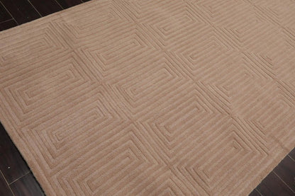 5' x8' Hand Tufted Hand Made 100% Wool  Modern & Contemporary  Oriental Area Rug Tone On Tone,Tan Color