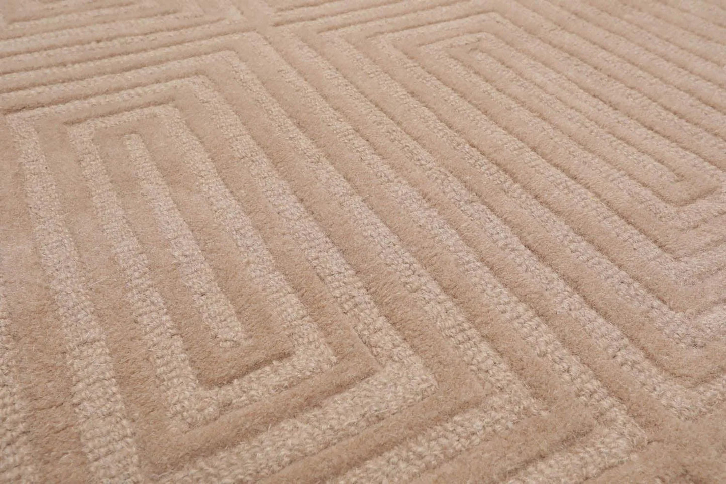 5' x8' Hand Tufted Hand Made 100% Wool  Modern & Contemporary  Oriental Area Rug Tone On Tone,Tan Color