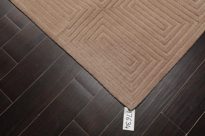 5' x8' Hand Tufted Hand Made 100% Wool  Modern & Contemporary  Oriental Area Rug Tone On Tone,Tan Color
