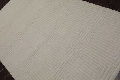 5' x8'Hand Tufted Hand Made 100% Wool Designer Modern & Contemporary  Oriental Area Rug Tone On Tone,Gray Color
