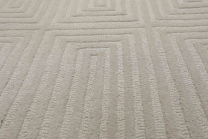 5' x8'Hand Tufted Hand Made 100% Wool Designer Modern & Contemporary  Oriental Area Rug Tone On Tone,Gray Color
