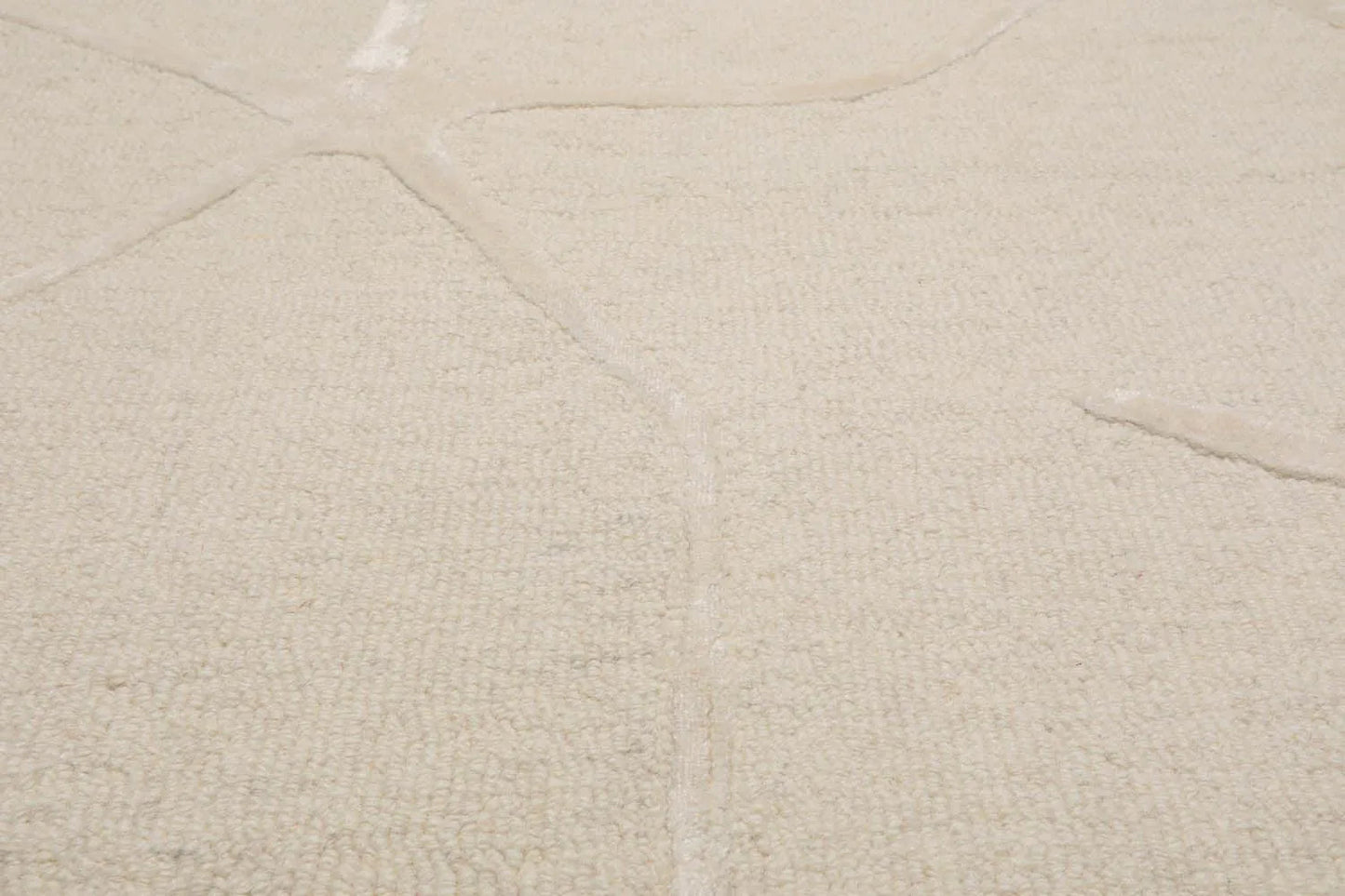 5' x8' Hand Tufted Hand Made Wool and Silk Designer Traditional  Oriental Area Rug Tone On Tone,Ivory Color