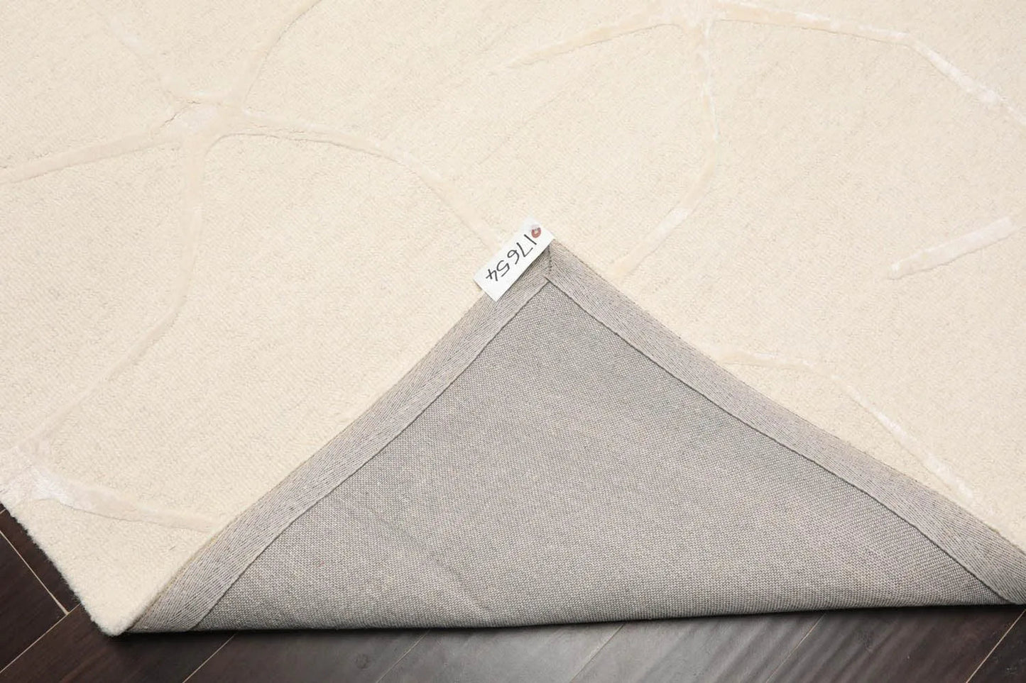 5' x8' Hand Tufted Hand Made Wool and Silk Designer Traditional  Oriental Area Rug Tone On Tone,Ivory Color