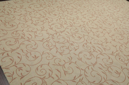 8'10" x 12'3" Hand Knotted Tibetan Wool Botanical 200KPSI Oriental Area Rug Moss