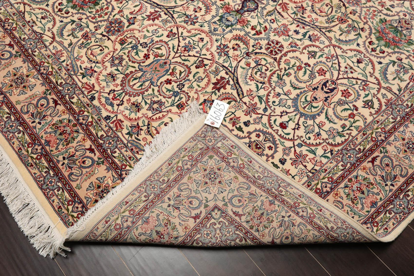 6'3" x 9'1" Hand Knotted 100% Wool Nain 16/18 Pak Persian 300 KPSI Area Rug Cream
