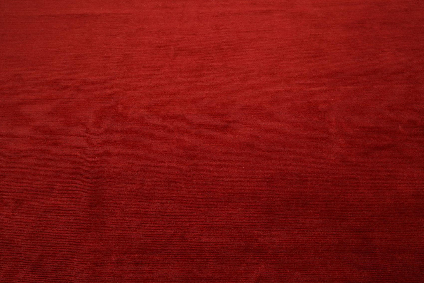 9'1" x 11'11" Hand Knotted Tibetan Wool Ribbed Designer Oriental Area Rug Red