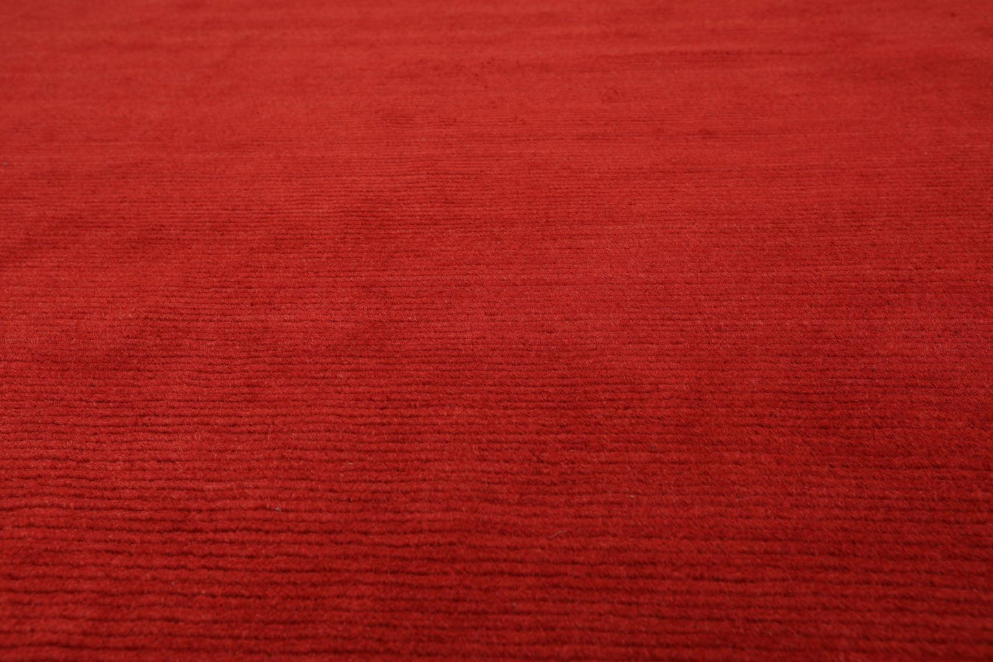 9'1" x 11'11" Hand Knotted Tibetan Wool Ribbed Designer Oriental Area Rug Red