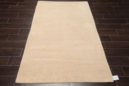 4'x 5'11" Hand Knotted Tibetan Wool Swiss Wash Area Rug
