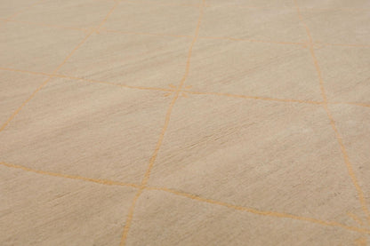 4'x 5'11" Hand Knotted Tibetan Wool Swiss Wash Area Rug