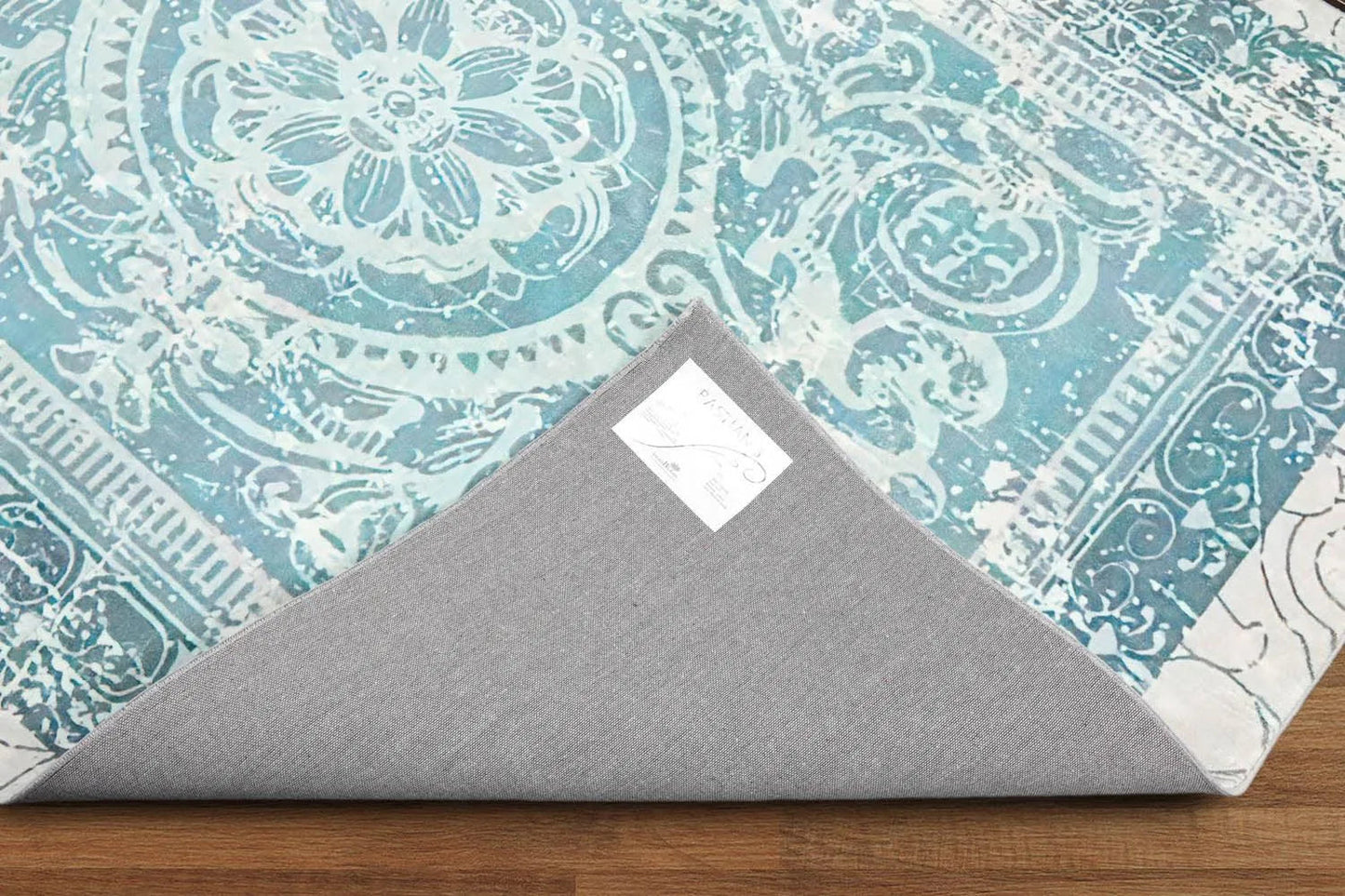 Multi Sizes Aqua, Beige Machine Made Modern & Contemporary Velvety Soft Pile Tibetan Oriental Area Rug