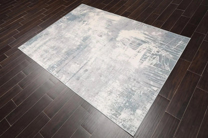 5x7 Modern & Contemporary Non-Skid Backing Oriental Area Rug Gray,Beige Zules