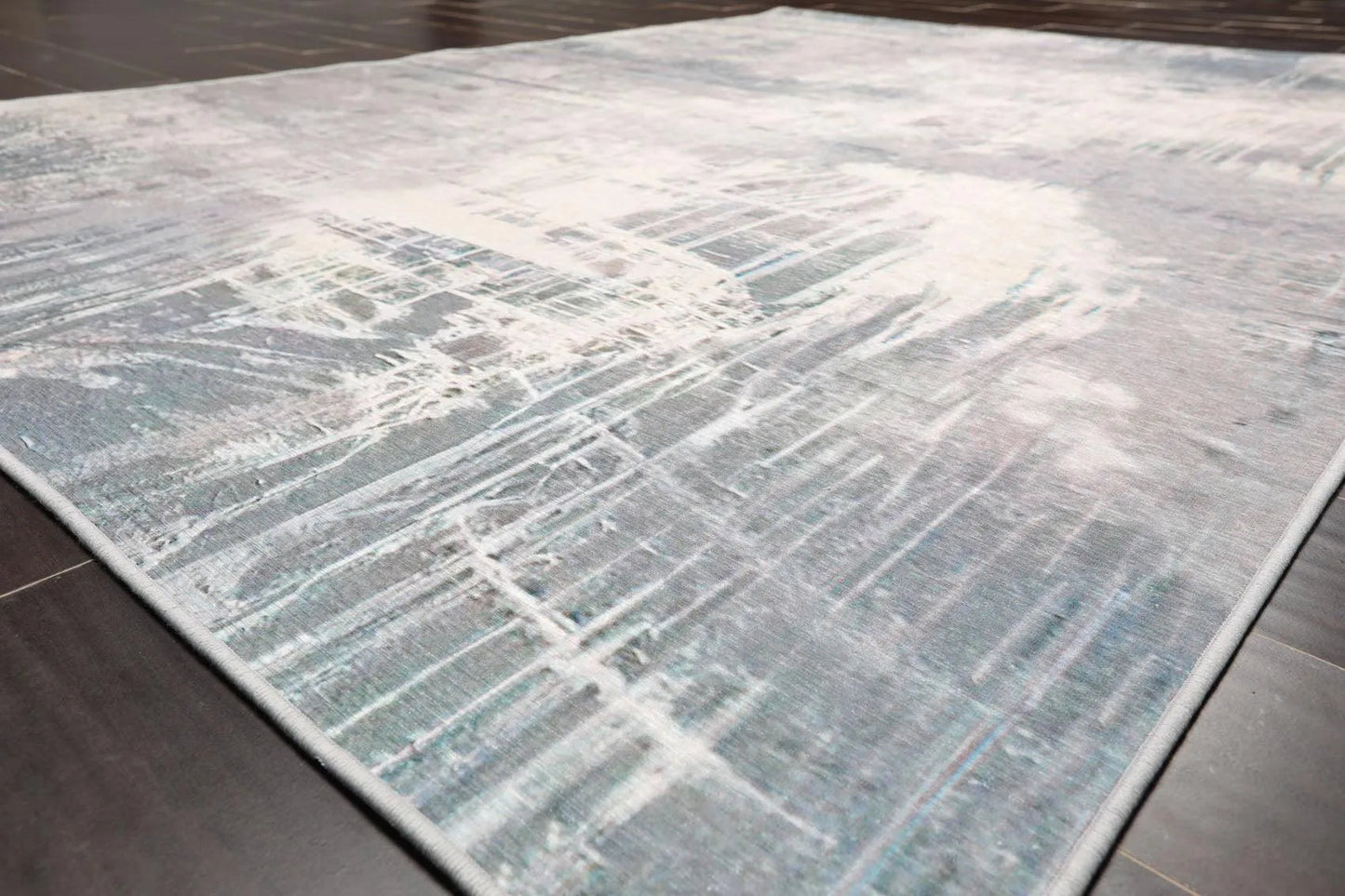 5x7 Modern & Contemporary Non-Skid Backing Oriental Area Rug Gray,Beige Zules