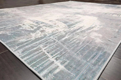 5x7 Modern & Contemporary Non-Skid Backing Oriental Area Rug Gray,Beige Zules