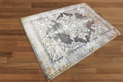 Multi Sizes Tabriz Modern & Contemporary Velvety Soft Pile Oriental Area Rug Gray, Cream Bastian