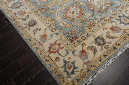 LoomBloom Multi Size Blue Hand Woven Transitional Wool Oriental Area Rug