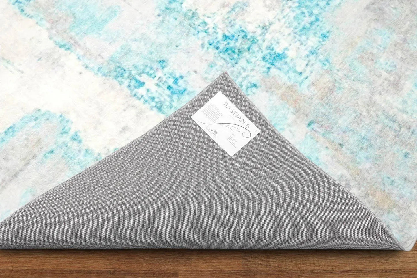 Multi Sizes Modern & Contemporary Velvety Soft Pile Oriental Area Rug Aqua, Beige Bastian