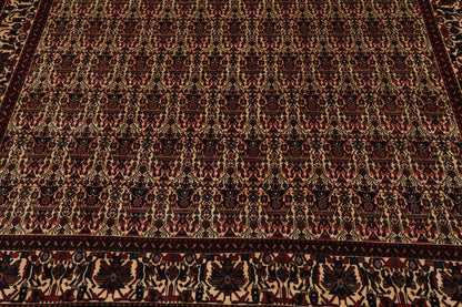 6x9 Ivory, Rust Hand Knotted 100% Wool Vase 200 KPSI Authentic Persian Oriental Area Rug