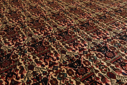 6x9 Ivory, Rust Hand Knotted 100% Wool Vase 200 KPSI Authentic Persian Oriental Area Rug