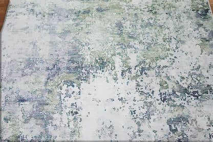 Multi Sizes Micro Printed Polypropylene Persian Oriental Area Rug Beige, Green Color