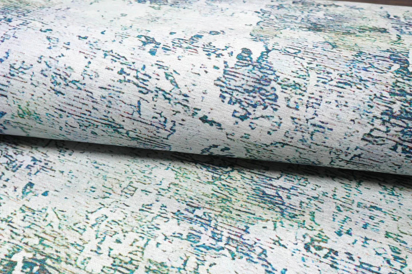 Multi Sizes Micro Printed Polypropylene Persian Oriental Area Rug Beige, Green Color