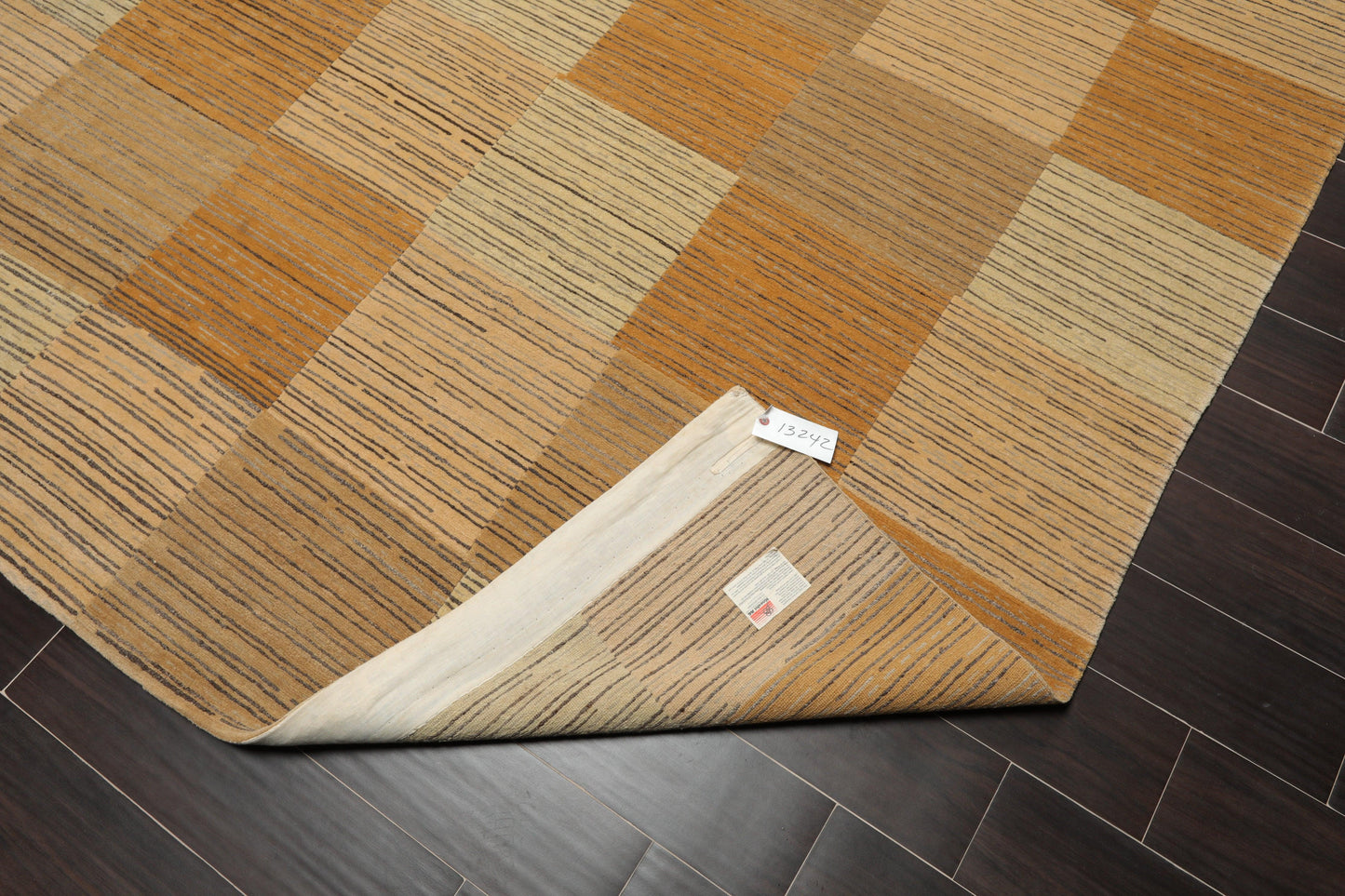 7'11" x 9'8" Hand Knotted Swiss Wash Tibetan Area Rug Beige