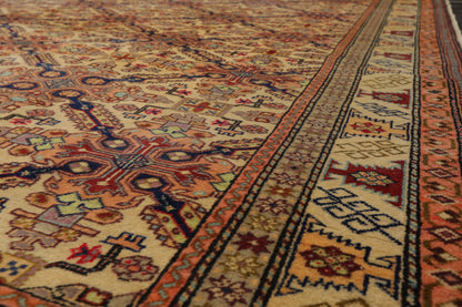 6'6" x 9'8" Hand Knotted 100% Wool Superfine 200 KPSI Oriental Area Rug Tan