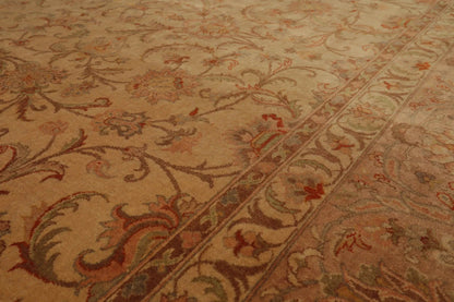 9x12 Tan, Taupe Hand Knotted Persian 100% Wool Traditional 250 KPSI Oriental Area Rug