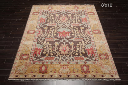 Multi Sizes Hand Knotted LoomBloom Muted Turkish Oushak 100% Wool Traditional  Oriental Area Rug Brown,Mustard Color