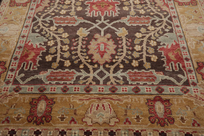 Multi Sizes Hand Knotted LoomBloom Muted Turkish Oushak 100% Wool Traditional  Oriental Area Rug Brown,Mustard Color
