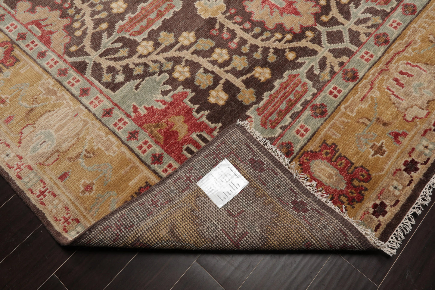 Multi Sizes Hand Knotted LoomBloom Muted Turkish Oushak 100% Wool Traditional  Oriental Area Rug Brown,Mustard Color