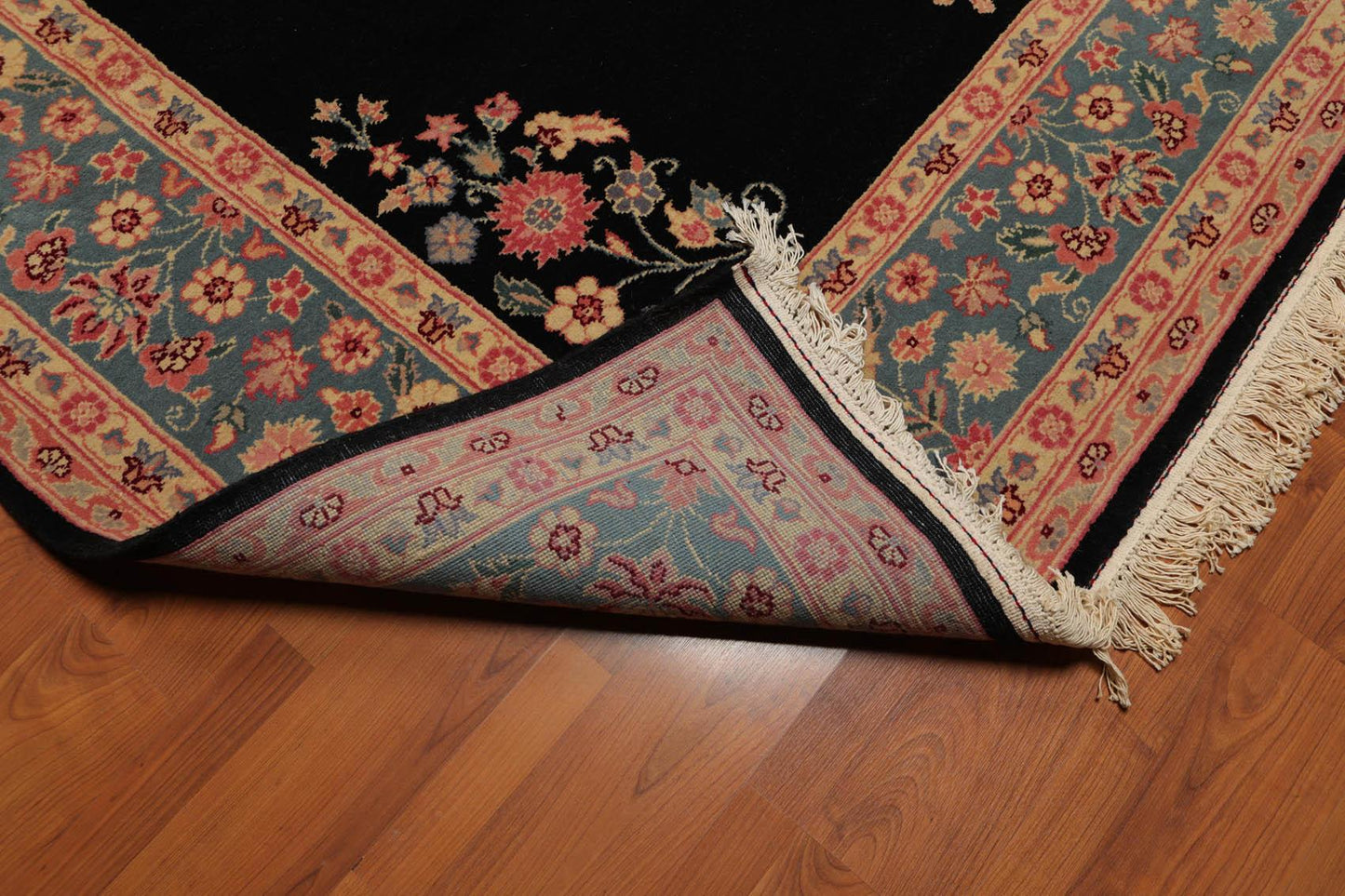 8’3" x 11’5" Hand Knotted Romanian Sarook Wool Oriental Area Rug full pile Black