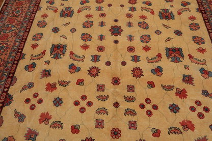 9’1" x 12’2" Hand Knotted Romanian Kashaan 100% Wool Oriental Area Rug Beige