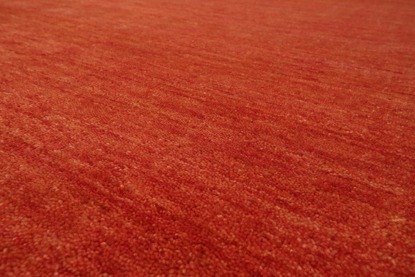 Multi Sizes Hand Loomed wool Plain Solid Minimalist Area Rug Burnt Orange