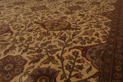 7'11" x 10'11" Hand Knotted 100% Wool 200 KPSI Jaipur Oriental Area Rug Tan