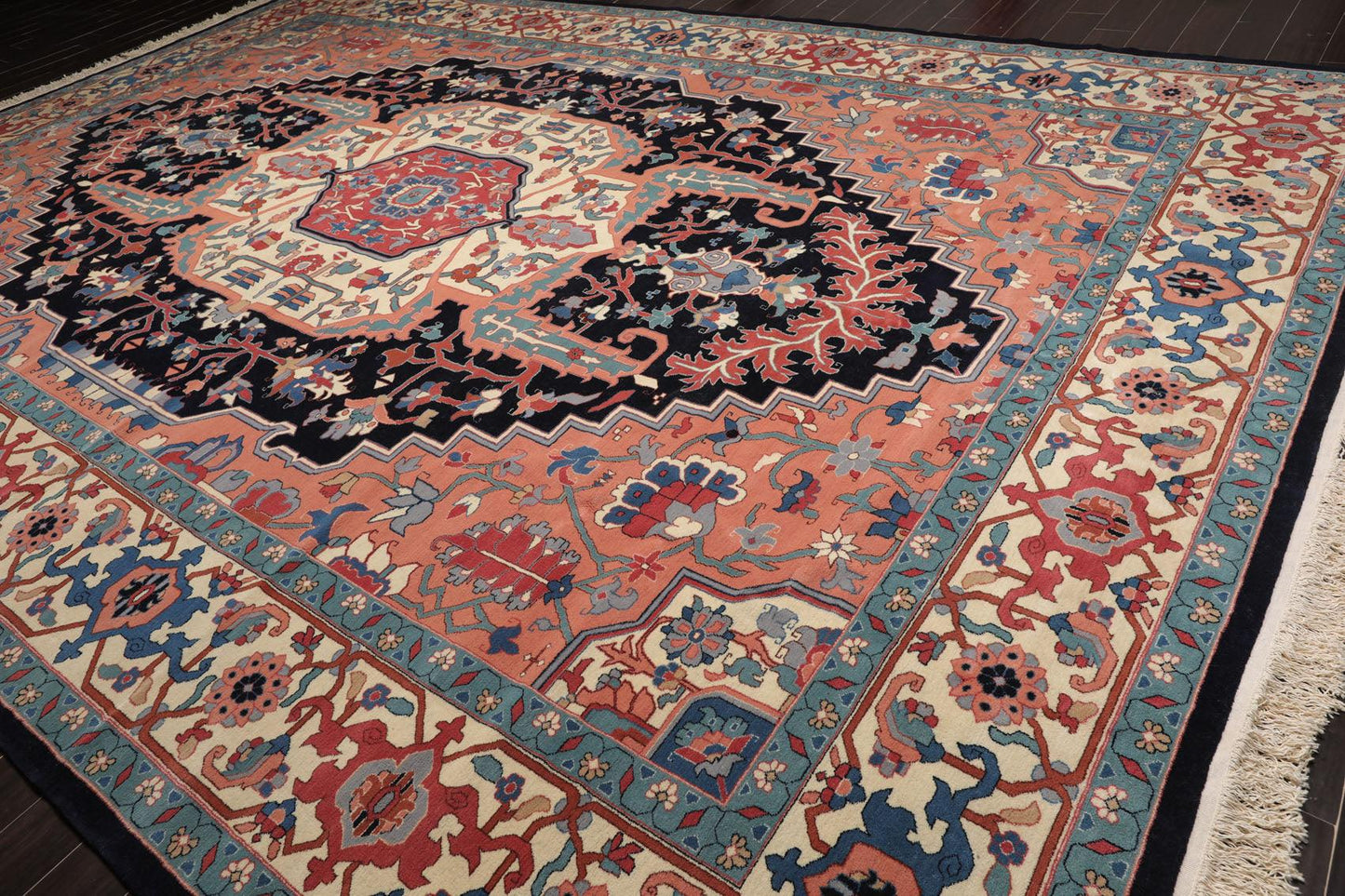 11'11" x 17'8" Rare Romanian Hand Knotted Wool Seraapi 200 KPSI Area Rug