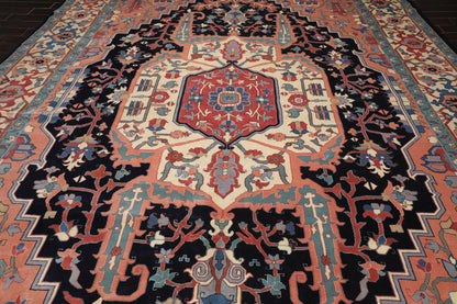 11'11" x 17'8" Rare Romanian Hand Knotted Wool Seraapi 200 KPSI Area Rug