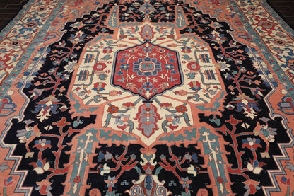 11'11" x 17'8" Rare Romanian Hand Knotted Wool Seraapi 200 KPSI Area Rug