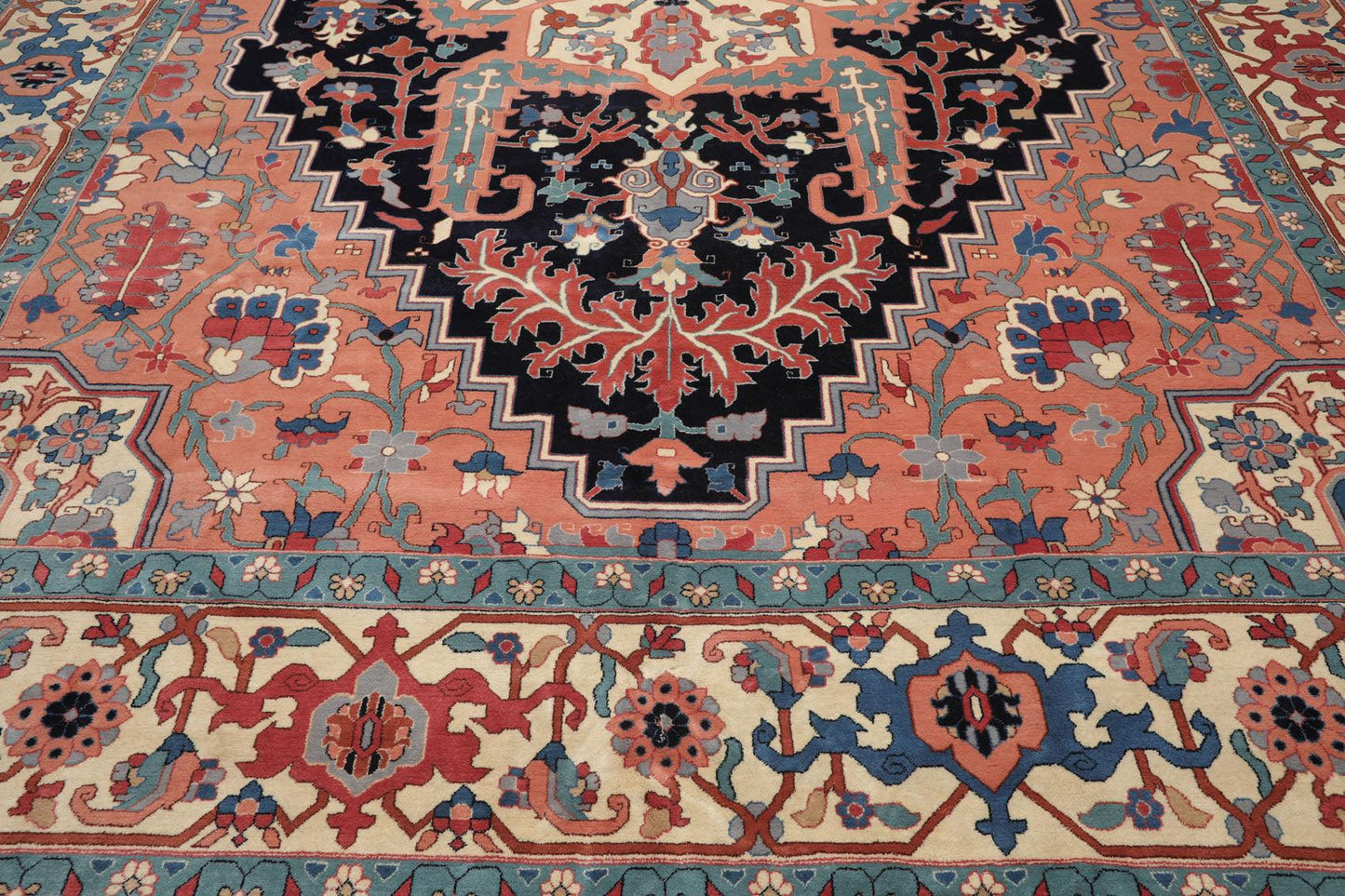 11'11" x 17'8" Rare Romanian Hand Knotted Wool Seraapi 200 KPSI Area Rug