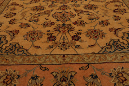 3' 1''x5' 2'' Hand Knotted 100% Wool Traditional Isfahan with 400 KPSI Oriental Area Rug Gold, Peach Color