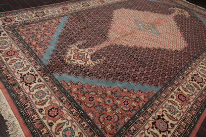 10' x 16'5'' Rare Romanian Hand Knotted 100% Wool Tabrizz Mahi Area Rug Ivory