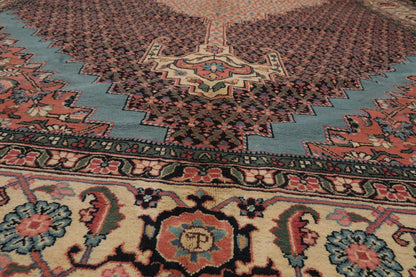 10' x 16'5'' Rare Romanian Hand Knotted 100% Wool Tabrizz Mahi Area Rug Ivory